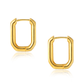 Victoria || Dainty Gold jewelry plated huggie U shape minimalist earring