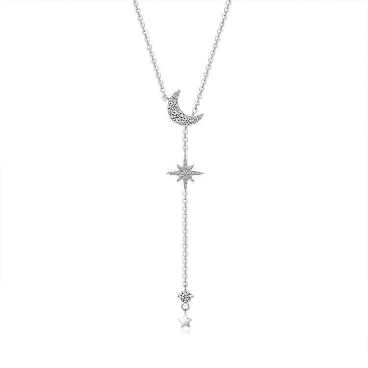 Zirconia Adjustable Long Necklace Chain Pendant Necklaces