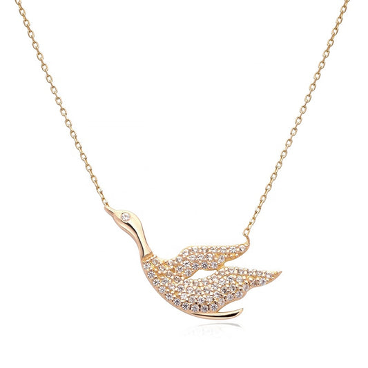 Swan pendant necklace