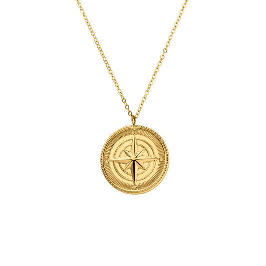 Compass pendant necklaces