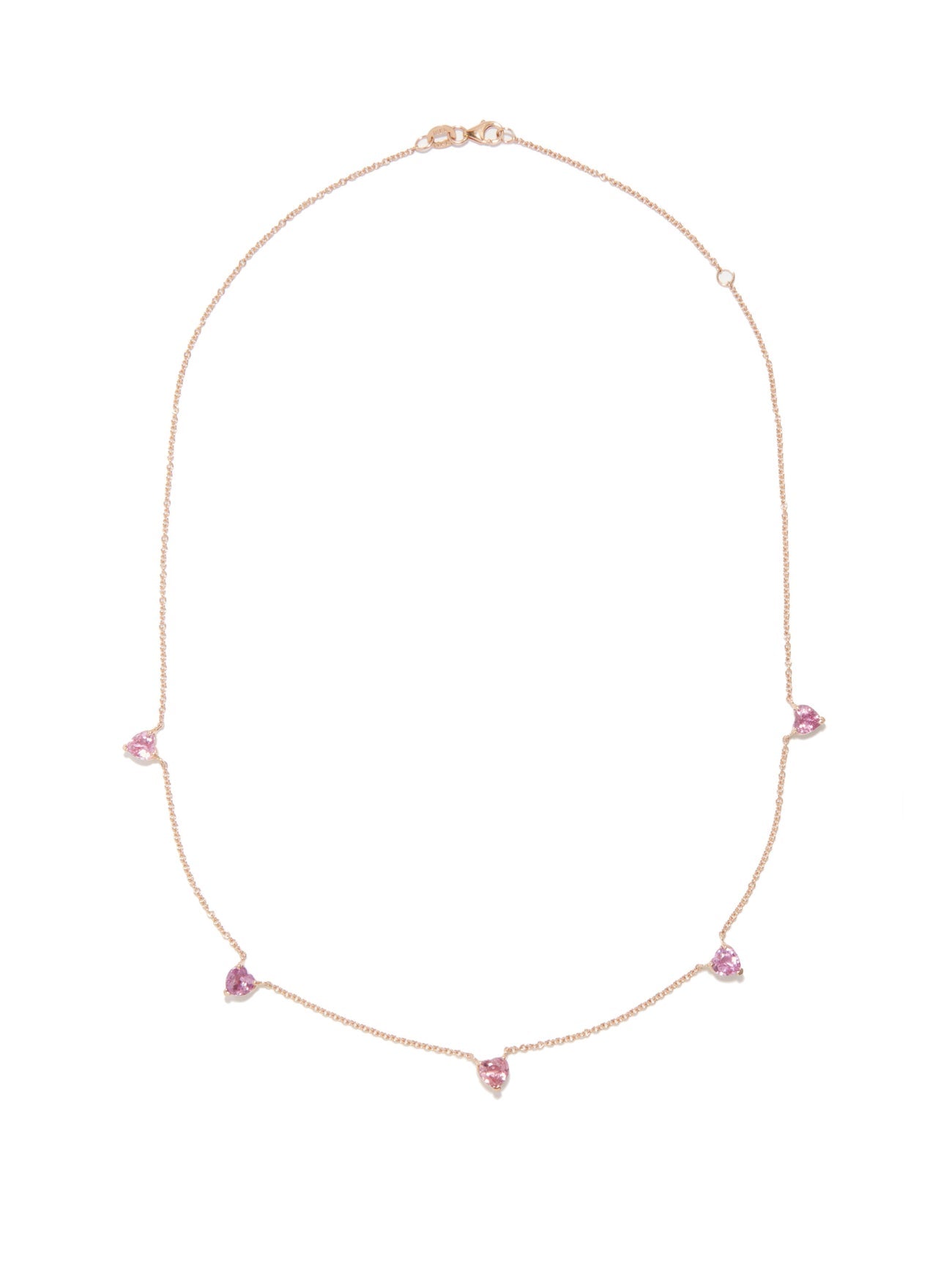 Eliana || Gold Plated Heart sapphire rose gold necklace