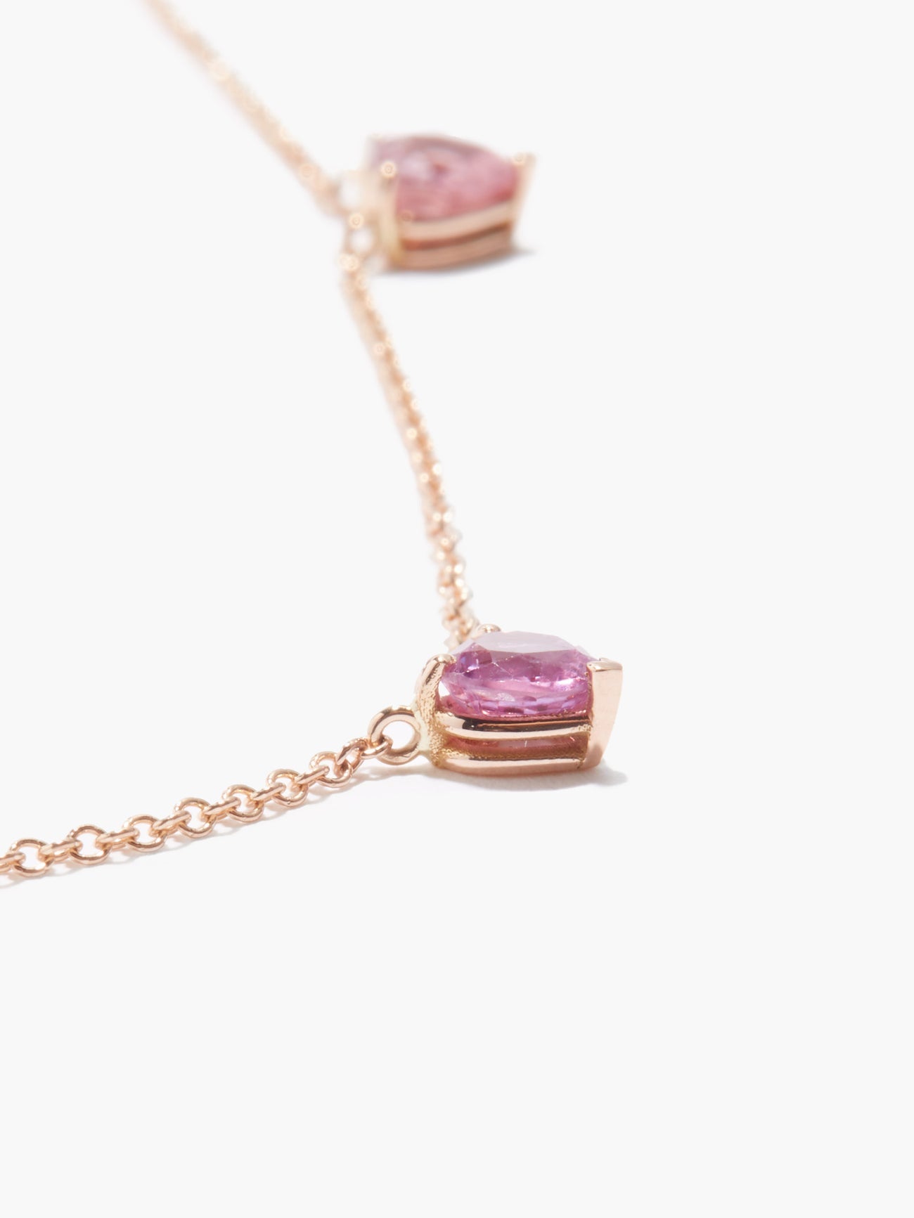 Eliana || Gold Plated Heart sapphire rose gold necklace