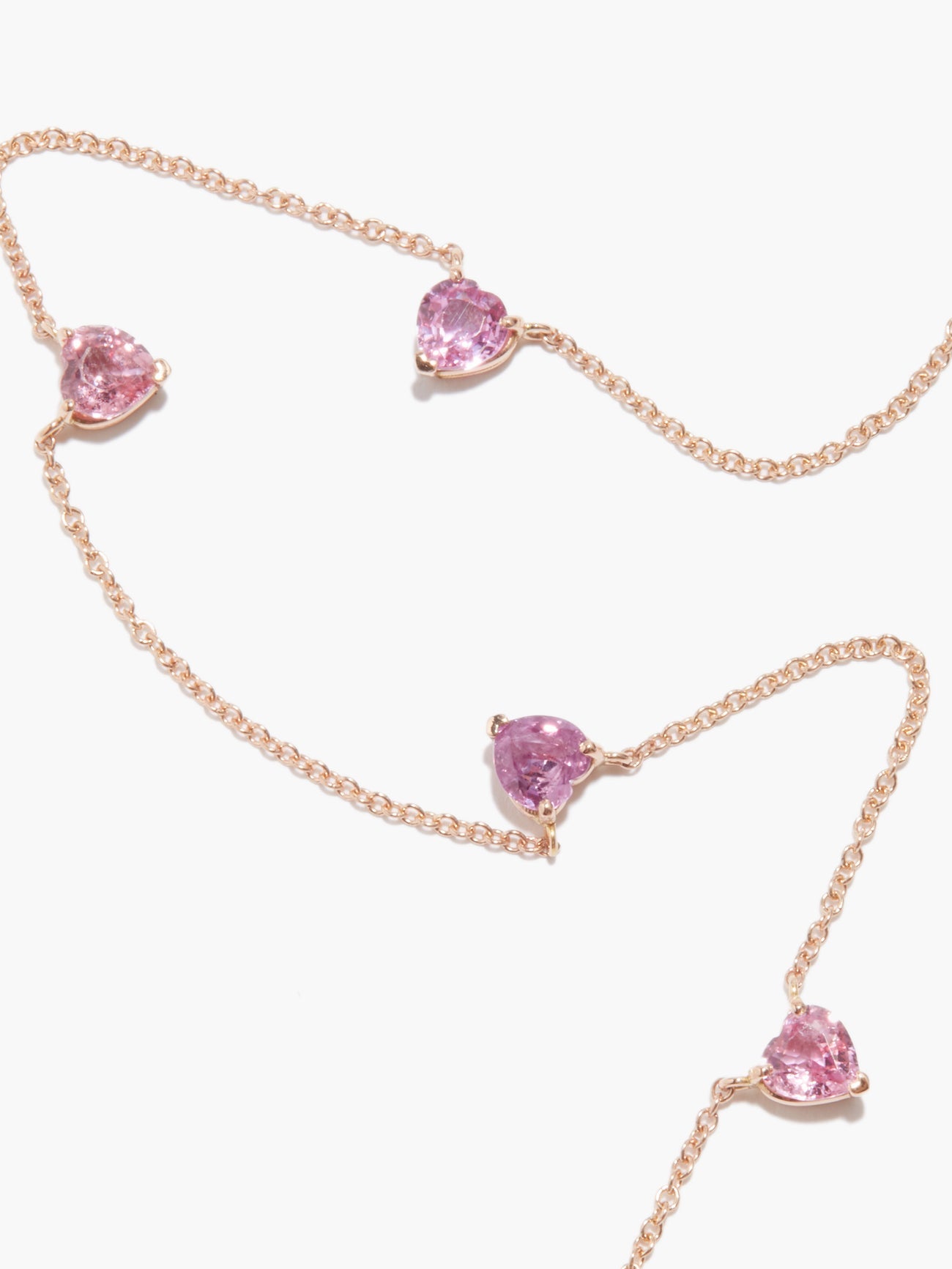 Eliana || Gold Plated Heart sapphire rose gold necklace